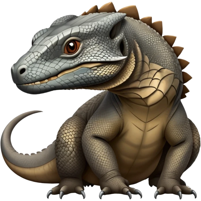 Komodo dragon How is It grey and brown emoji