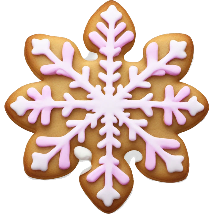 pink snowflake cookie  emoji