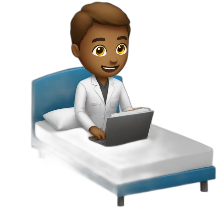 travail sur son lit emoji