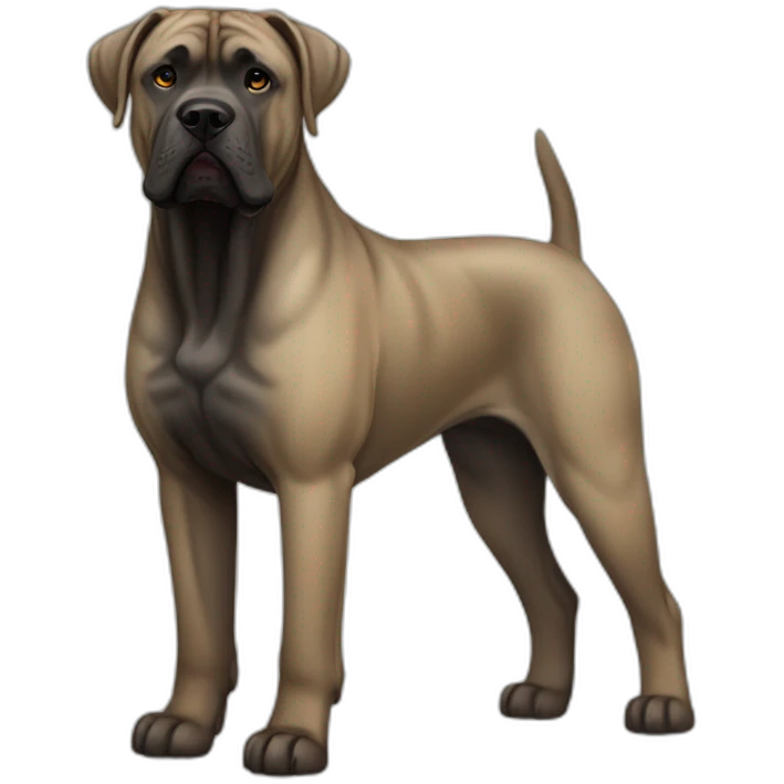 dog Cane Corso color fawn full body emoji