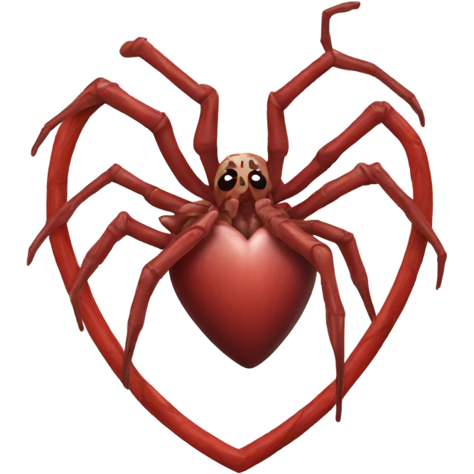 Spider human heart emoji