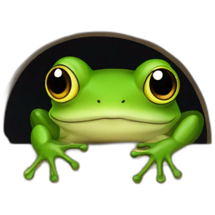Frog on a shelter emoji