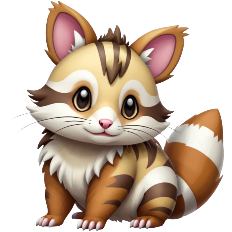 Colorful Linoone-Furret-hybrid emoji