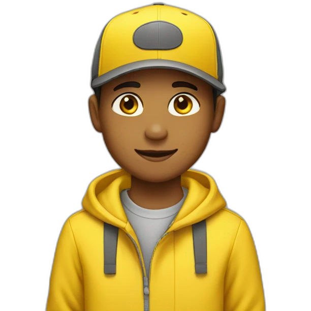Boy wearing Yellow cap emoji