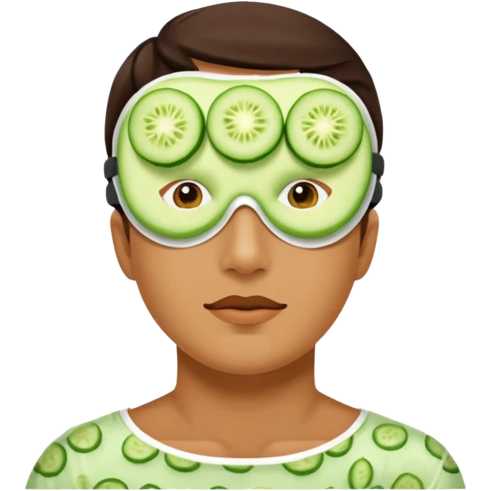 Relax and okurka na očích emoji