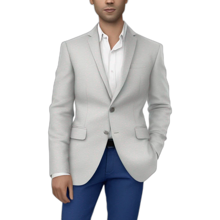 casual guy in white  emoji