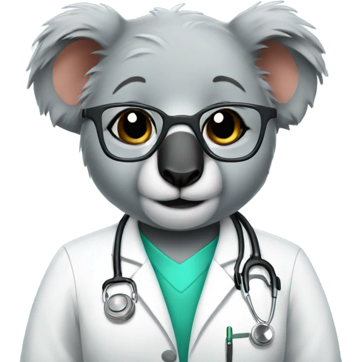 Female doctor koala emoji