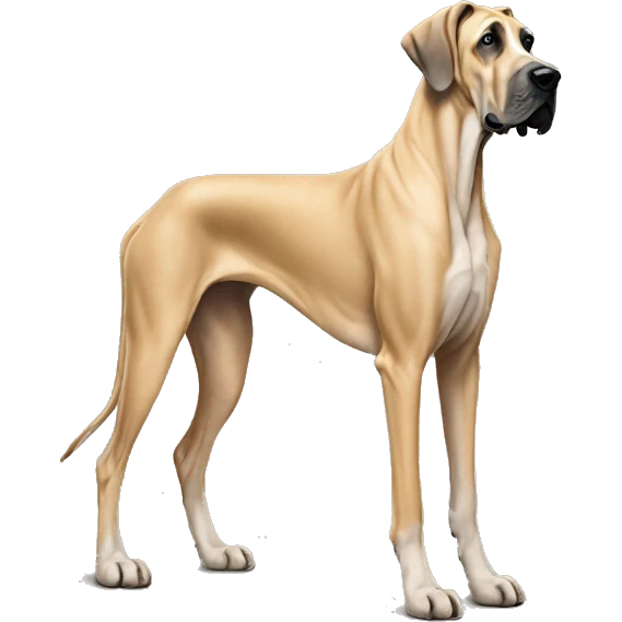 Hyper realistic tan Great Dane emoji