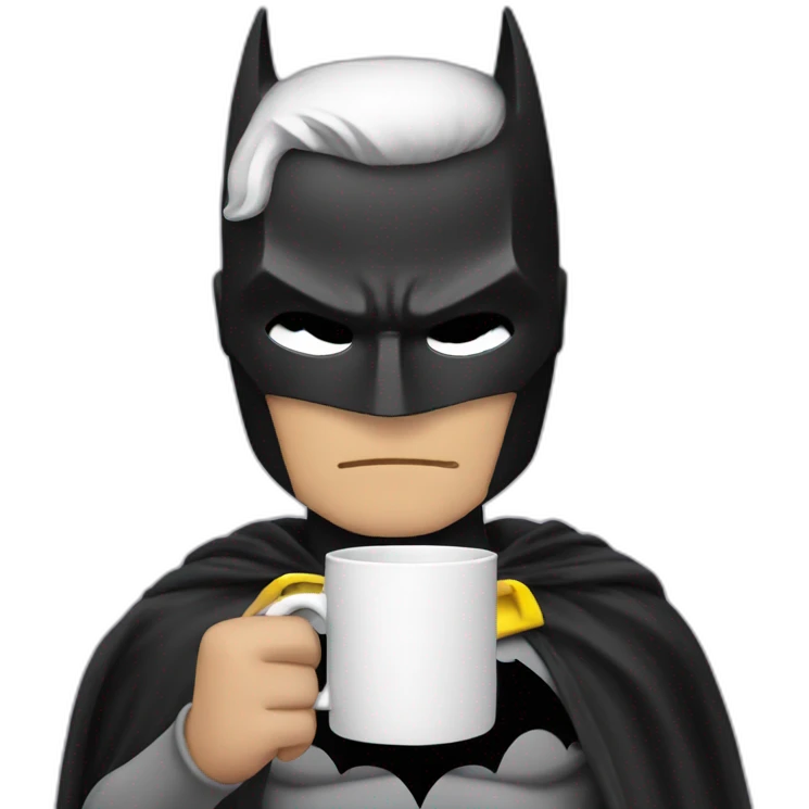 batman drinking coffee emoji