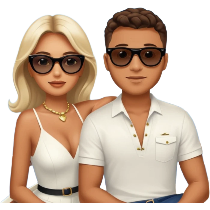 Peruvian superstar Tefi Valenzuela and JetSet Josh King Madrid luxuriate aboard private yacht, radiating glamour. emoji