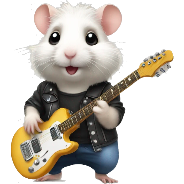 Rockstar hamster emoji