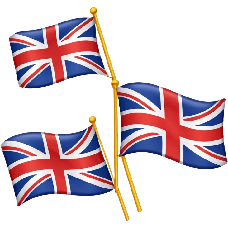 british and AMERICAN flags emoji