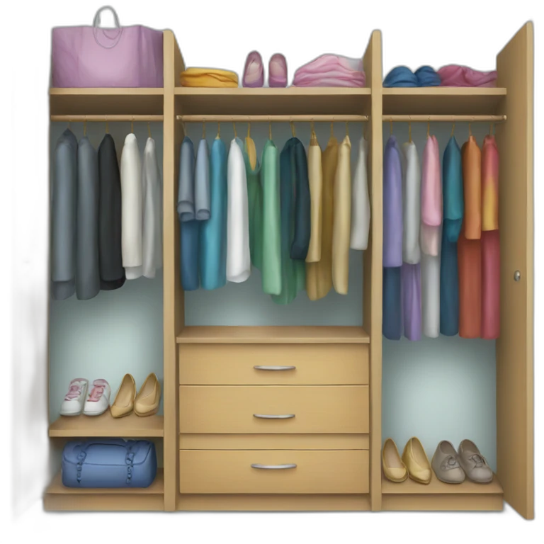 closet with clothes emoji