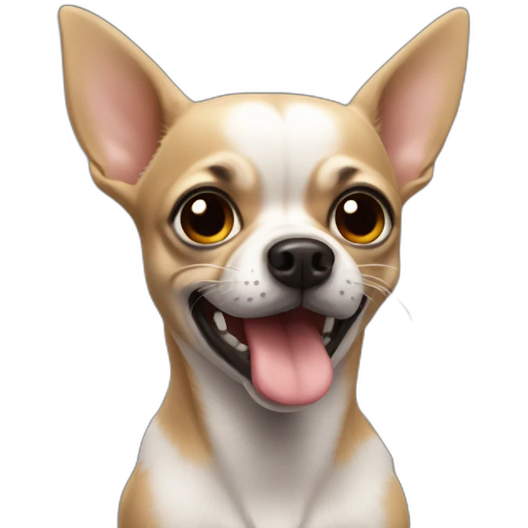 chihuahua NEGRO gritando emoji