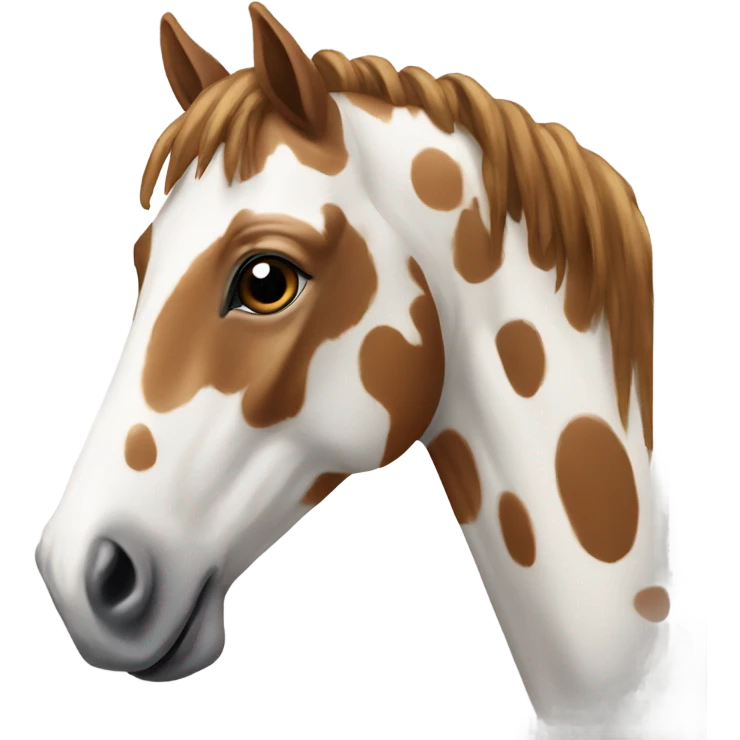 Horse with brown and white spots emoji