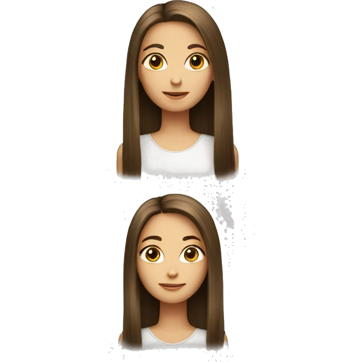 a girl has long straight hair emoji