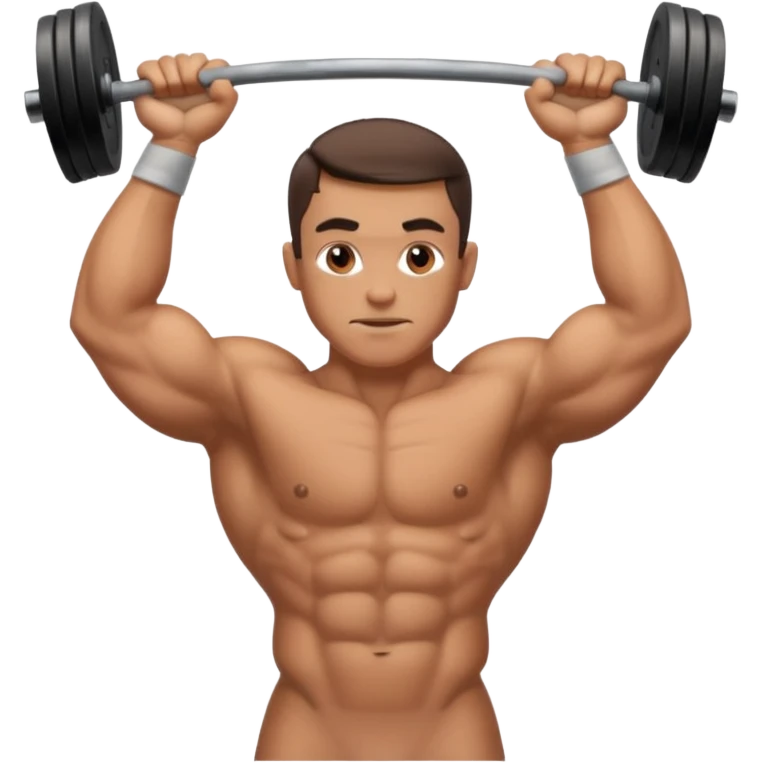 a naked man weightlifting emoji
