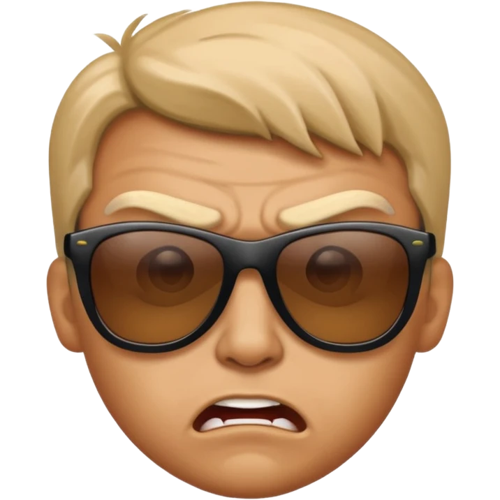 Angry face with sun glasses emoji