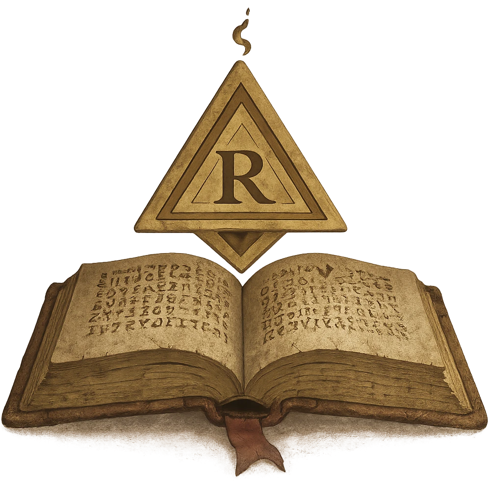 Make the whimsical yellow book with magical runes look old and worn, with a faded cover and vintage details, keeping the background transparent. emoji