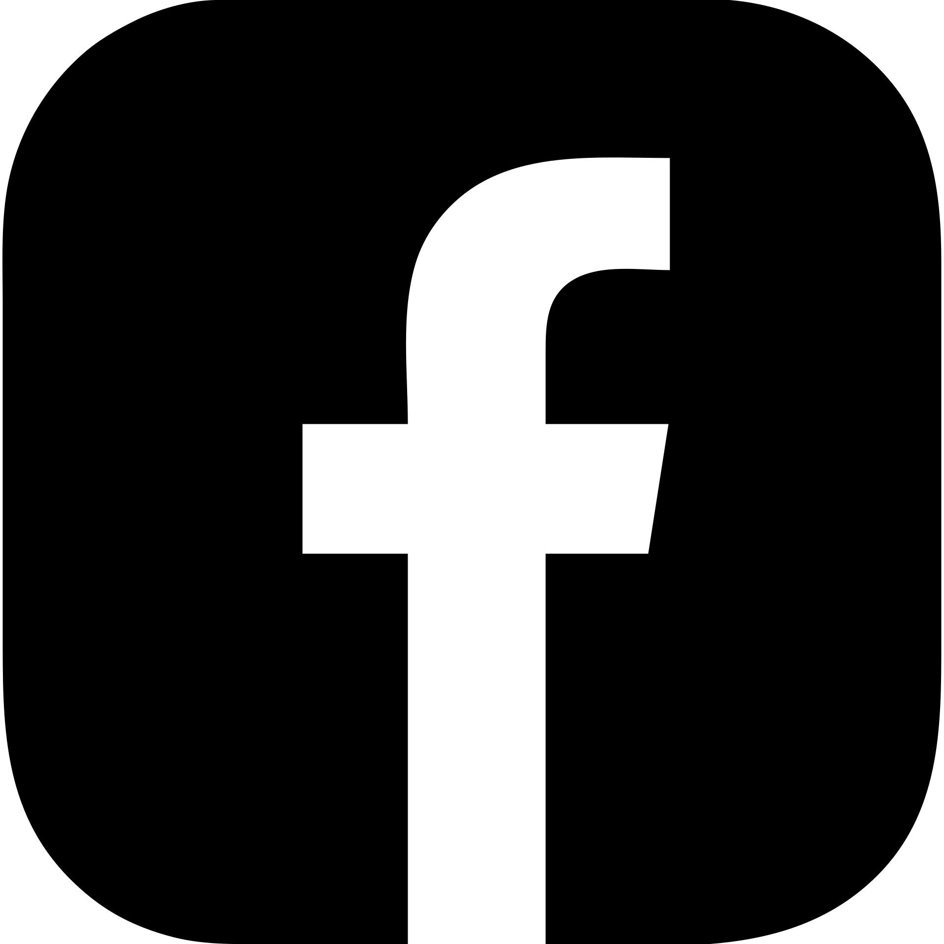 white minimalist Facebook icon, flat, modern, no text, suitable for dark backgrounds emoji