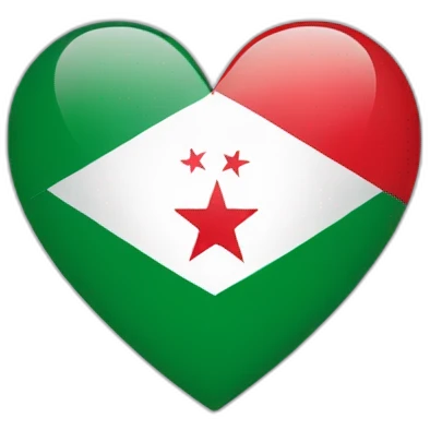 Heart Emoji with the flag of Algeria  emoji