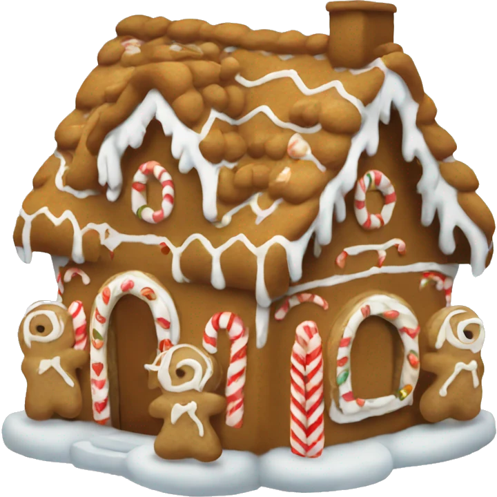Cosy gingerbread house emoji