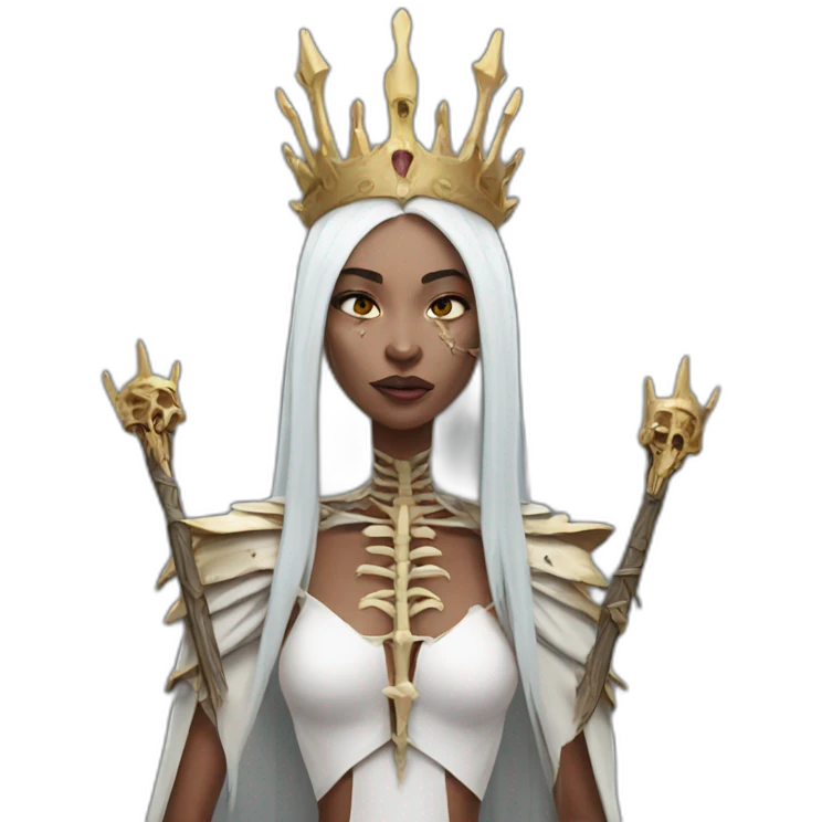 wrath queen with skeletons emoji