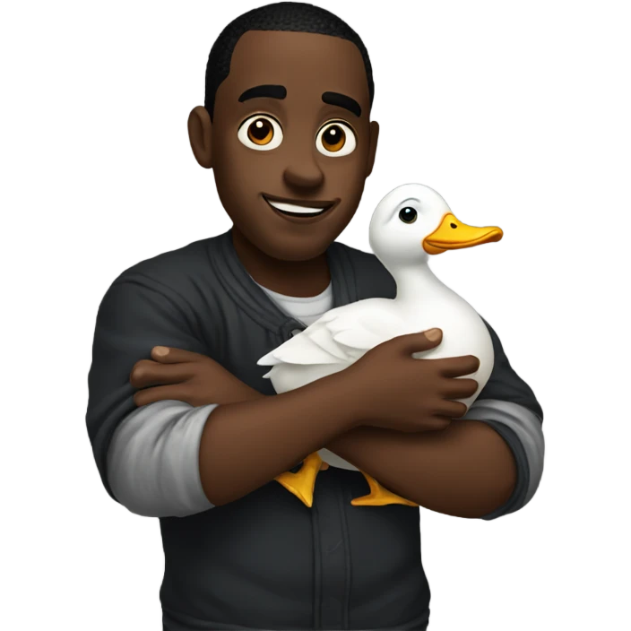 Diddy holding a duck emoji