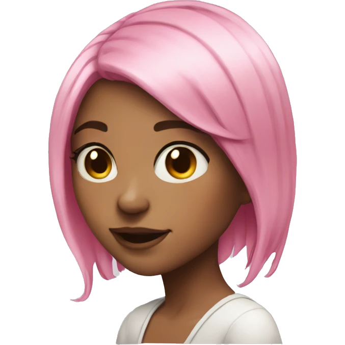 Side short cut pink hair girl arcane  emoji