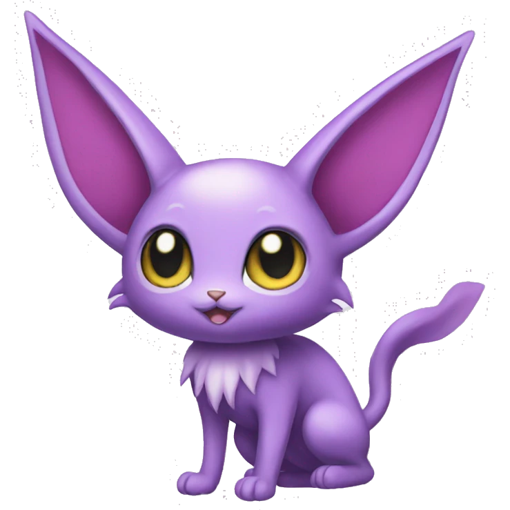 Kawaii Espeon full body emoji