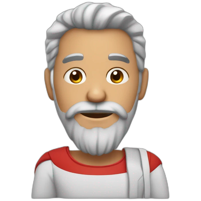Hombre de cabello rojo con pecas y vestido casualmente y con barba roja  emoji