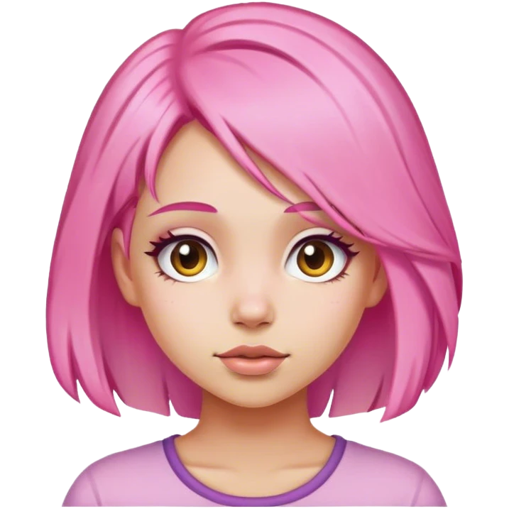 Girl with pink heat  emoji