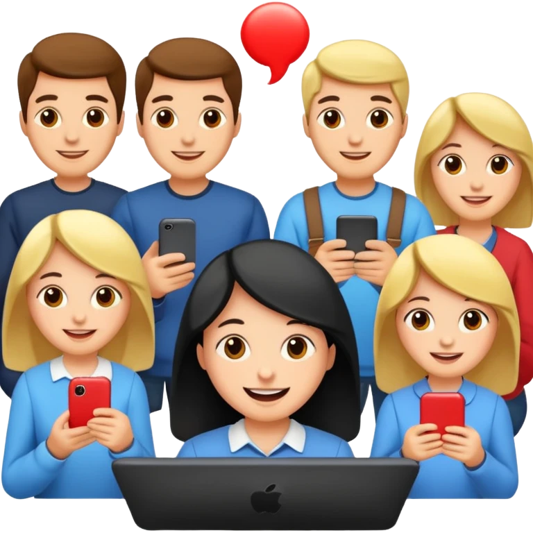Quiz with happy people  emoji