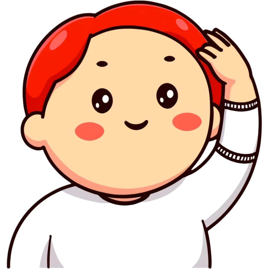 person looking embarrassed, cheeks red, hand behind head emoji