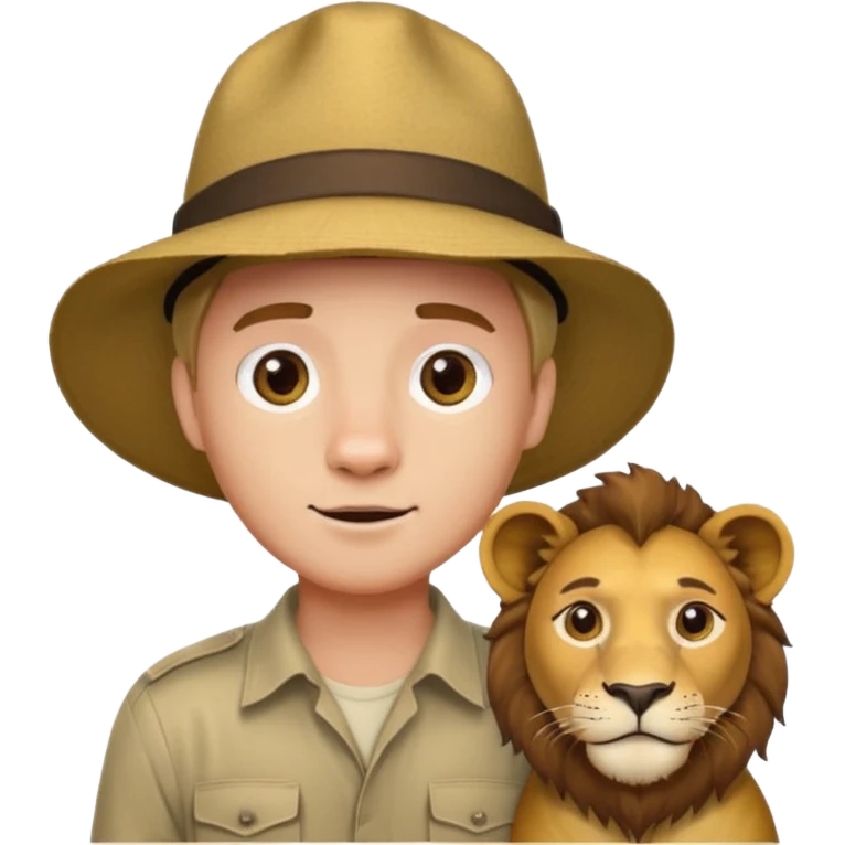 A man wanting to buy a lion. emoji