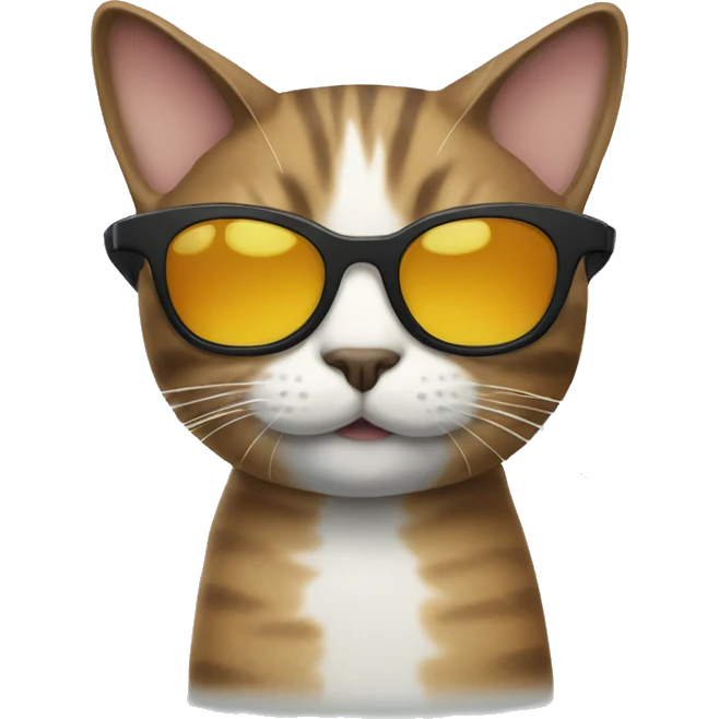 Cat with sunglasses emoji