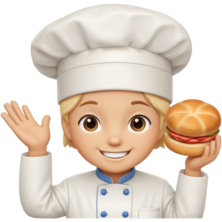 Bimbo bakery mascot character with chef hat emoji