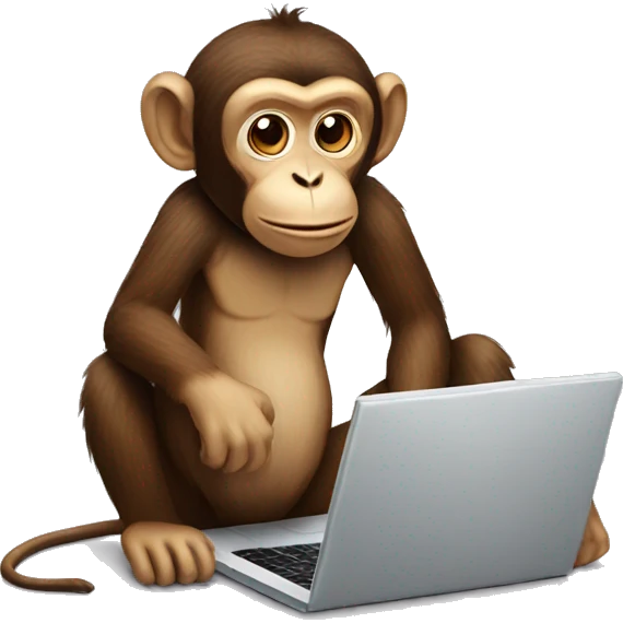 monkey with a laptop emoji