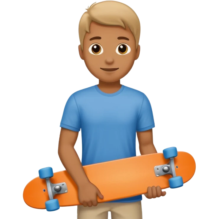 Man showing skateboard emoji