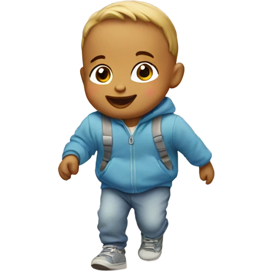 Walking baby emoji