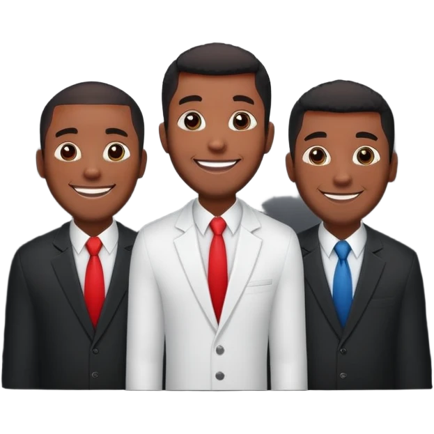 3 black guys in a red elevator  emoji