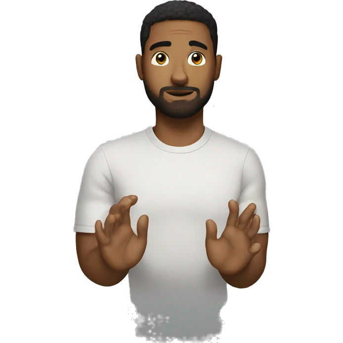 Calm emoji with sal hand emoji