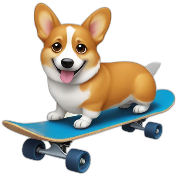 corgi on a skateboard emoji