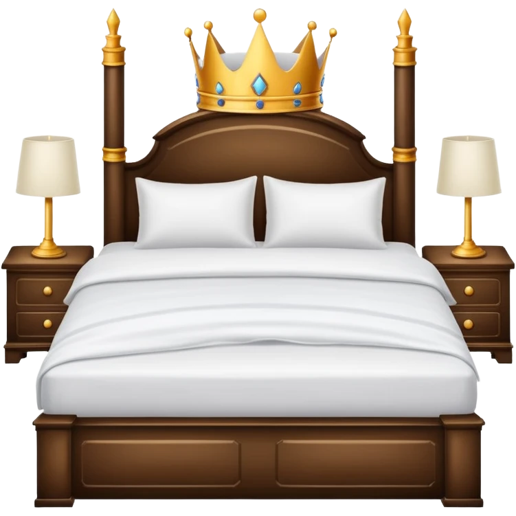 King size bed with comfortable pillows emoji