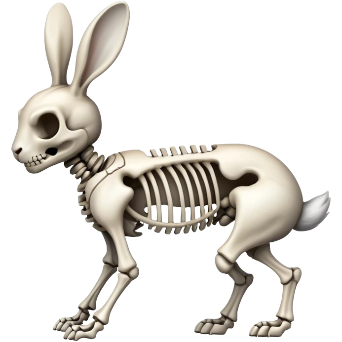 Bunny skeleton emoji