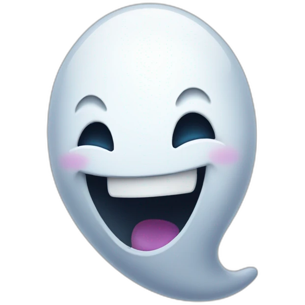 cute ghost laughing emoji