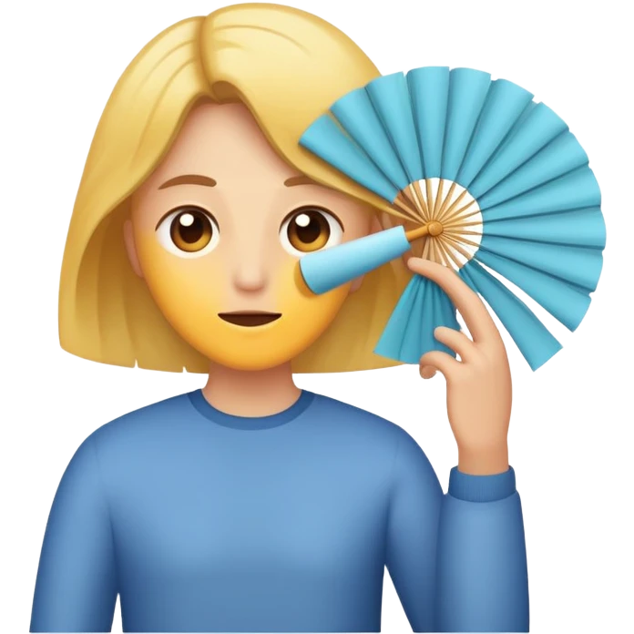 Exhale emoji while fanning  emoji