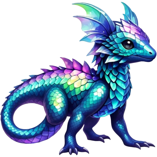 Randomly-colored sparkly dark exotic Fakémon-creature emoji