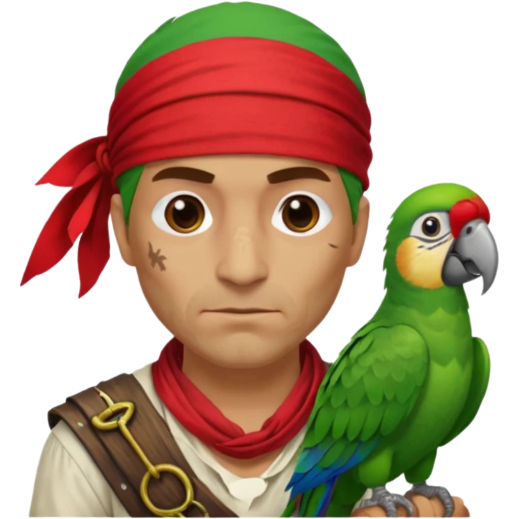 pirate and parrot emoji