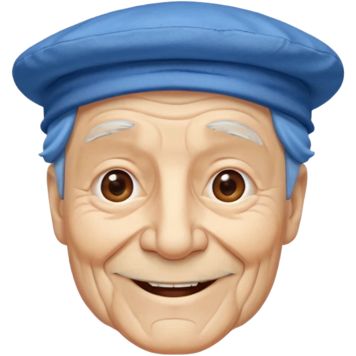 old man with blue hat emoji